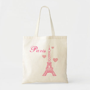 Tote Torre Eiffel Rosa Bolsa de Praia Sacola Presente