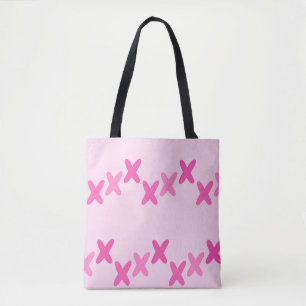 Tote Tote Bag (Padrão rosa)