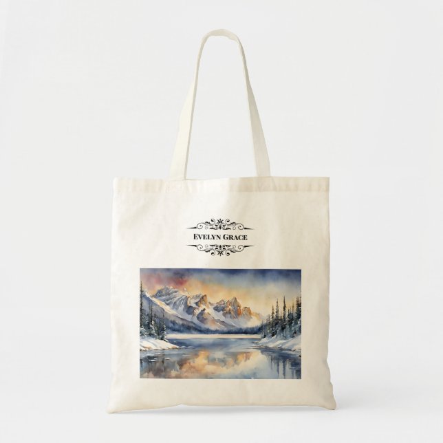 Tote Tranquil Winter Banff National Park Bolsa (Frente)