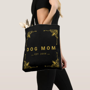 Tote Trendy Dog Mãe Bolsa em preto clássico