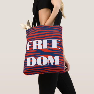 Tote Trendy Freedom Election Animal Print Bolsa