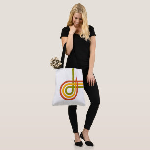 Tote Trendy Retro Rainbow Stripes Bolsa