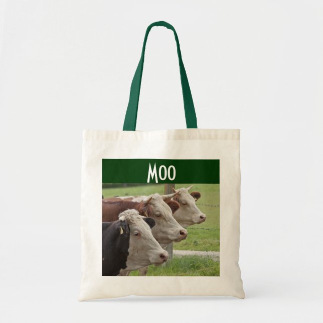 Tote Três Vacas em um Bolsa de Linha (Frente)