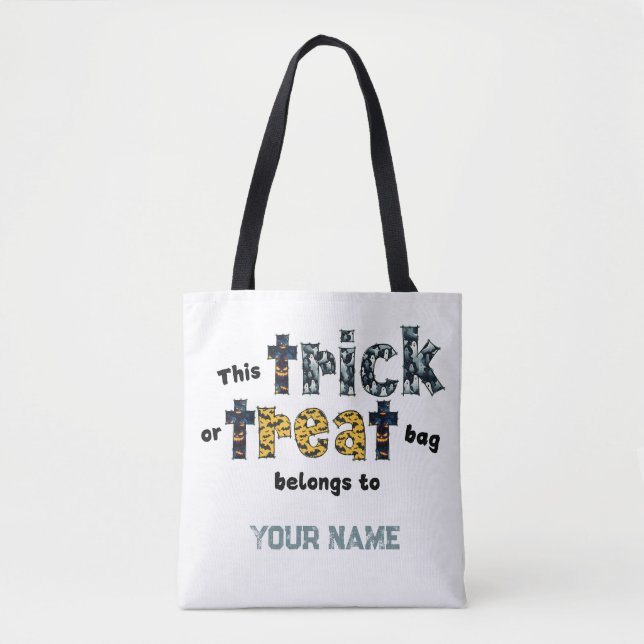 Tote Trick ou trate a bolsa do Dia das Bruxas (Frente)