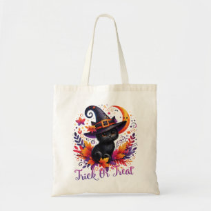 Tote Truque ou bolsa de tratamento de Kitten Preto