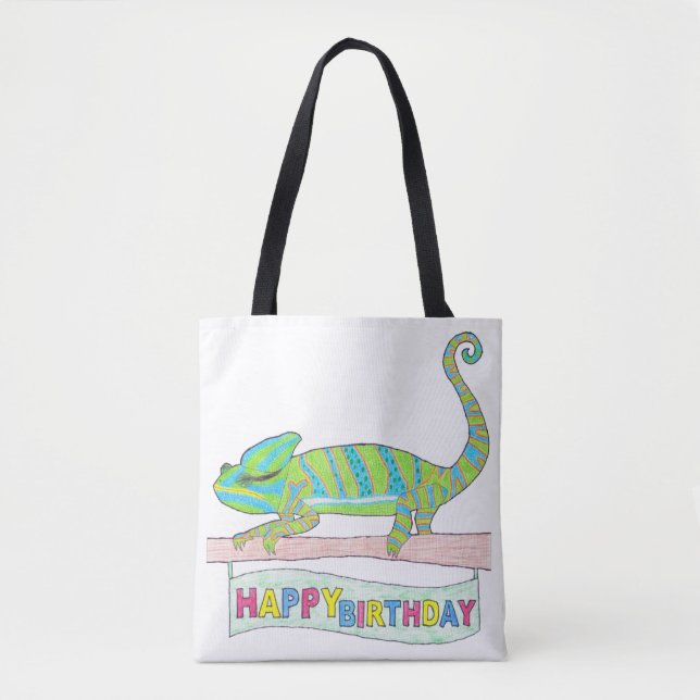 Tote Tudo - Camaleão de Aniversário (branco) (Frente)