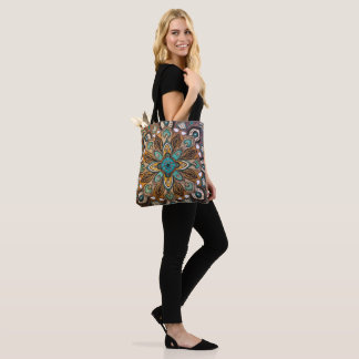 Tote Turquoise Mandala Bolsa