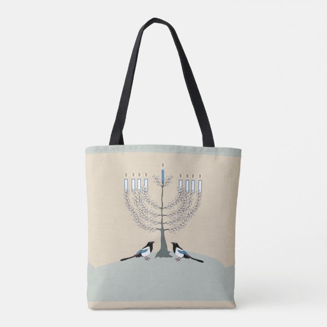 Tote Um bolsa de Hanukkah feliz deserto (Verso)