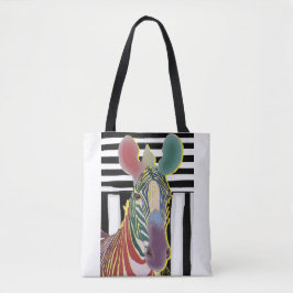 Tote Um Bolsa de Média Zebra Diferente
