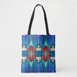 Tote Um bolsa de padrão uniforme de multicores vibrante