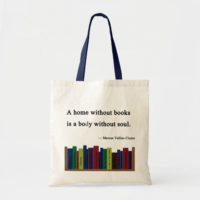 Tote Uma casa sem o bolsa dos livros (Frente)