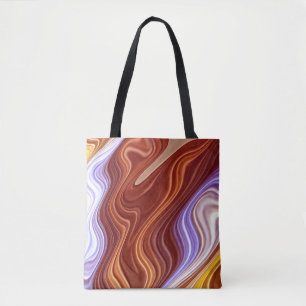 Tote Uma vibrante bolsa de tecido colorido com estampa