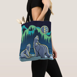 Tote Urso Polar e Barra Tribal de Bolsa