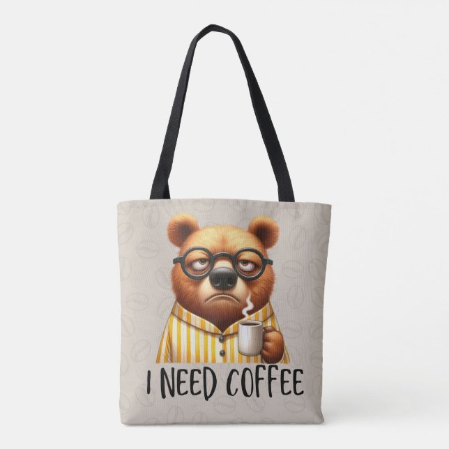 Tote Urso precisa de Bolsa de café (Verso)