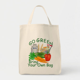 Tote Vai o verde - traga seu próprio bolsa da compra d