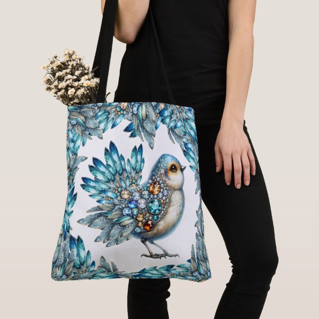 Tote Veja Atrás - Bolsa de Pássaro com Brilho Precioso (Close Up)