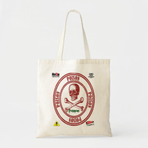 Tote Veneno branco de bolsa de bolsa de orçamento