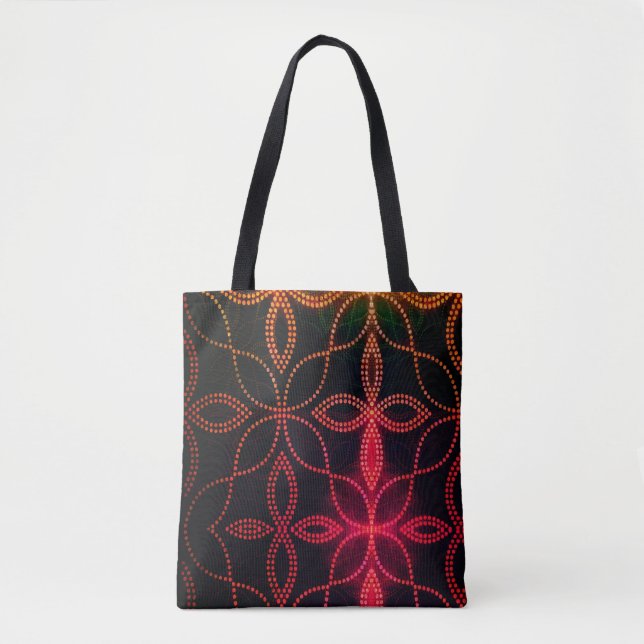 Tote Vermelho na Bolsa preta (Frente)
