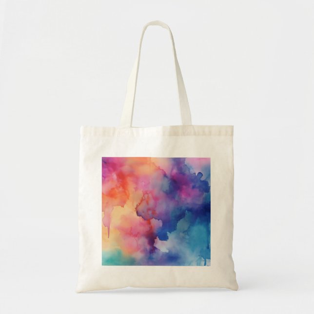 Tote Vibrante Aquarela impressão 1 Bolsa (Frente)