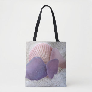 Tote Vidro-do-mar rosa e roxo - bolsa