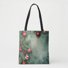 Tote Vintage Holiday Watercolor Bolsa