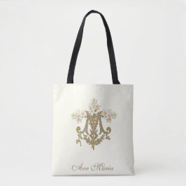 Tote Virgem Religiosa Mary Marian Cross Ave Maria Bolsa