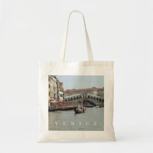 Tote Vista da ponte de Veneza Rialto na bolsa