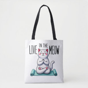 Tote "Viva no Meow" Bolsa de Compras Divertida para Ama