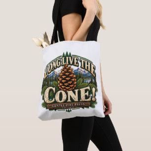 Tote Viva o Cone Bolsa de Compras Vintage Pinecone
