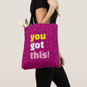 Tote VOCÊ TEM ISSO! Fuscia e Bolsa espiral negra