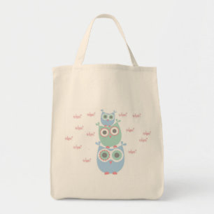 Tote Whoo ama-o o bolsa orgânico do mantimento