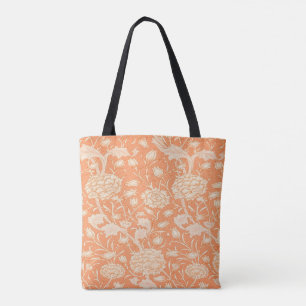 Tote William Morris Orange Floral Bolsa