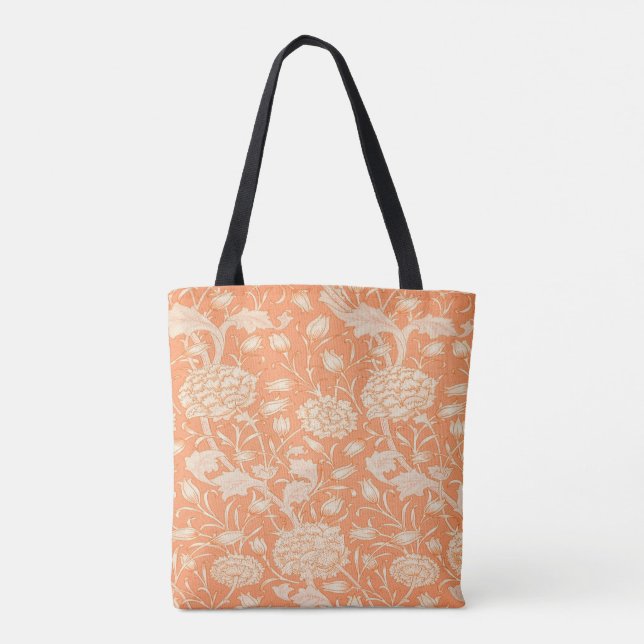 Tote William Morris Orange Floral Bolsa (Verso)