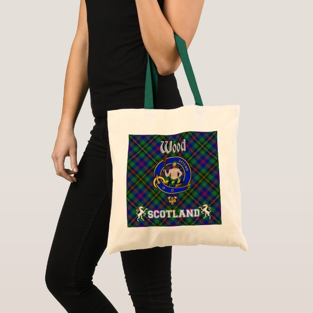 Tote Wood Clan Crachá Tartan Bolsa (Frente (produto))
