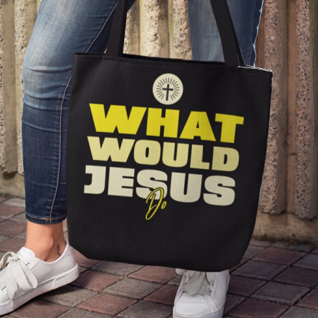 Tote WWJD – O que Jesus Faria? Bolsa de Compras (Criador carregado)