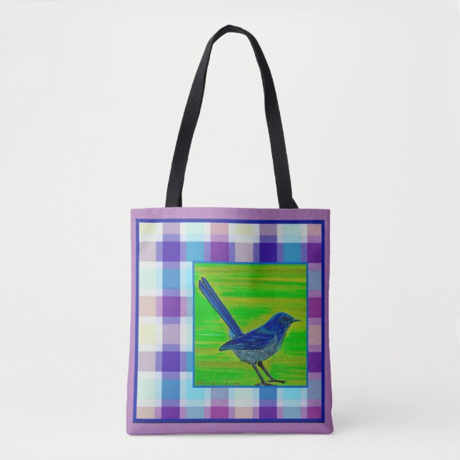 Tote Xadrez Roxa Piñon Bolsa (Frente)