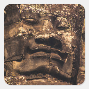Tótem de Buda em Angkor Wat - Adesivo quadrado