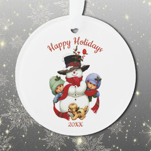 Tots de Natal bonitos com ornamento acrílico de S