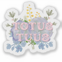 Totus Tuus Adesivo Floral Mariano Católico