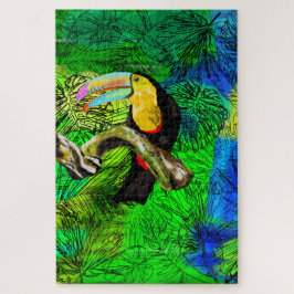 Toucan Bird Jigsee Quebra-cabeça Toco