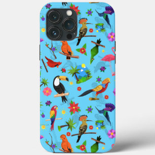 Toucan Flamingo E Arara - Padrão De Aves Sem Costu