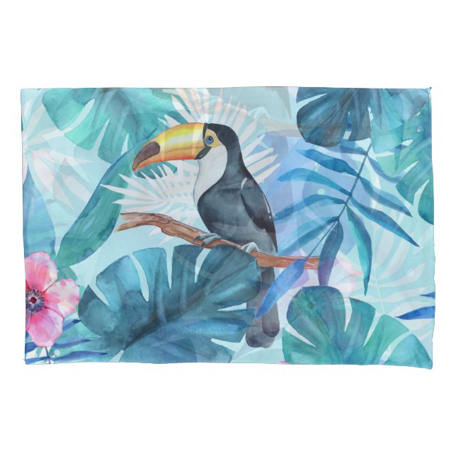 Toucans de aquarela: Tropical Sem costura (Frente)