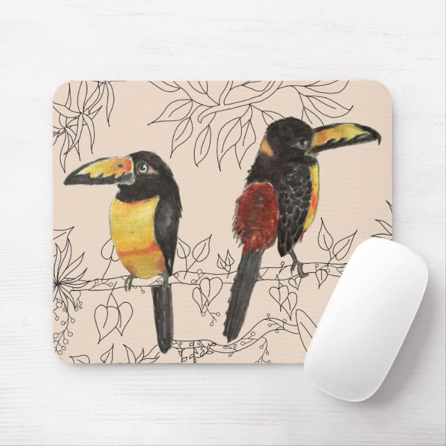 Toucans on a Mouse Pad (Com mouse)