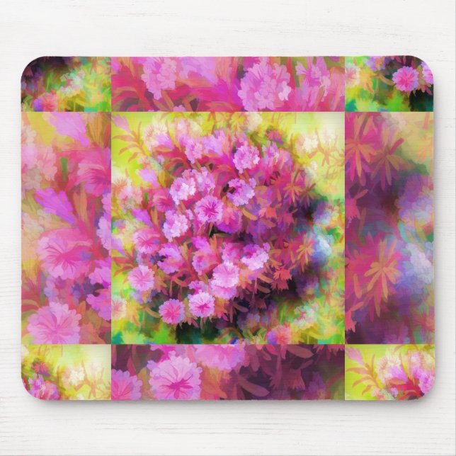 Touch of Pink Flowers Mouse Pad (Frente)