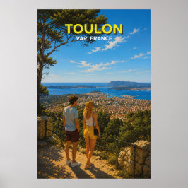 Toulon Mont Faron – Vintage Travel Poster