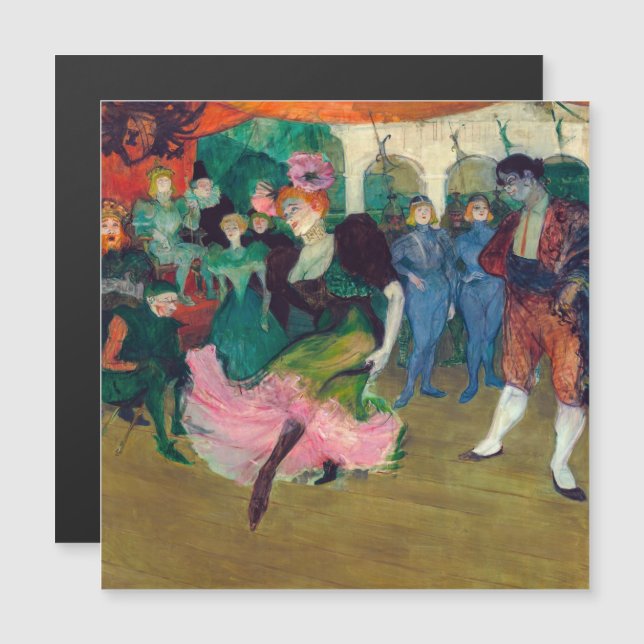 Toulouse-Lautrec - Cartão Magnético Bolero Dançant (Frente/Verso)