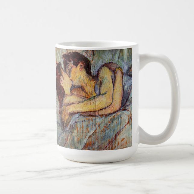 Toulouse-Lautrec na cama a caneca do beijo (Direita)