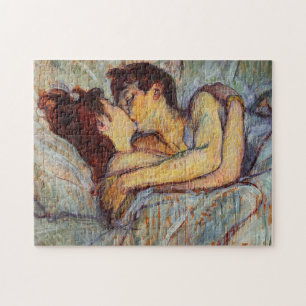 Toulouse-Lautrec na cama o quebra-cabeça do beijo