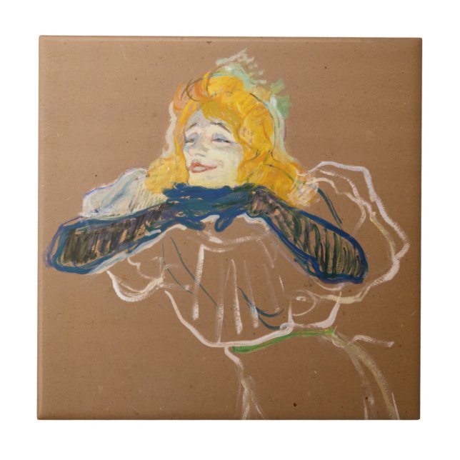 Toulouse-Lautrec - Yvette Guilbert Cantando (Frente)