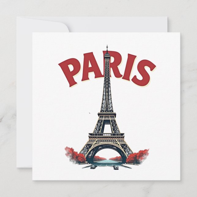 Tour Eiffel, Paris, retro (Frente)